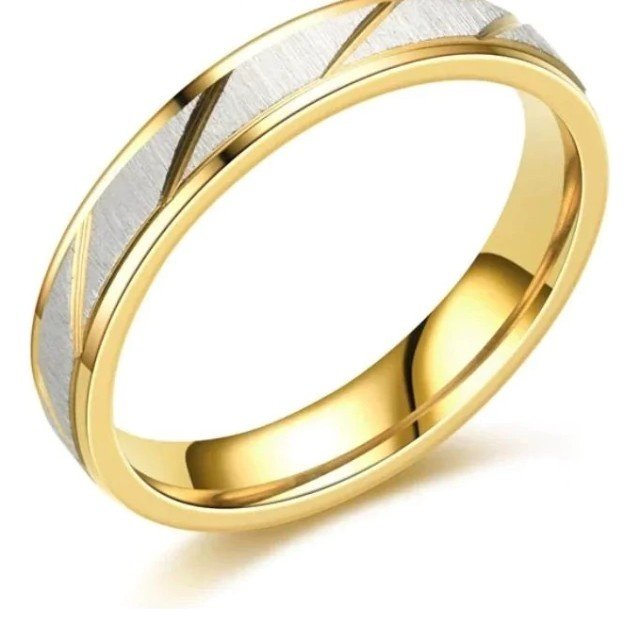 Alianza Plata 925 + Baño Oro 18k Anillo Boda Casamiento 4mm