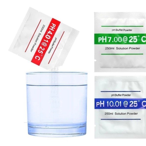 Buffer Kit Por 3 Sobres Calibracion Ph Metro 4.00 6.86 9.18